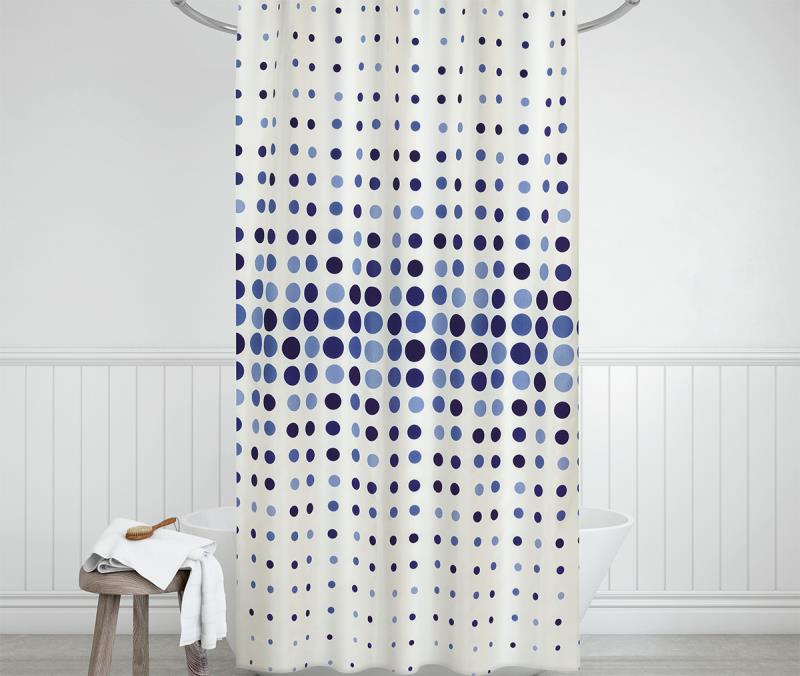 Koupelnov zvsy 180x200 cm modr teky