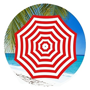 Plážová osuška kruh Slunečník průměr 150 cm