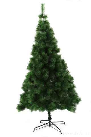 210 cm Vánoční stromek se stojanem, ZELENÁ BOROVICE