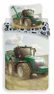 Fotografie Jerry Fabrics Dětské bavlněné povlečení Traktor green, 140 x 200 cm, 70 x 90 cm