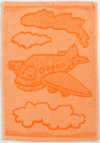 Fotografie Dětský ručník Plane orange 30x50 cm oranžový