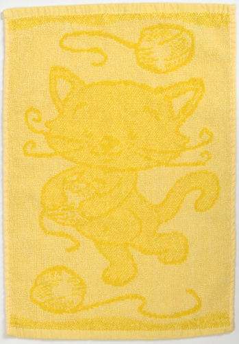 Dětský ručník Cat yellow 30x50 cm žlutá