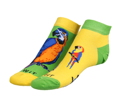 Fotografie Ponožky nízké Papoušek 43-46 žlutá, zelená
