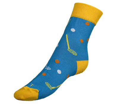 Ponožky Florbal 43-46 modrá, žlutá