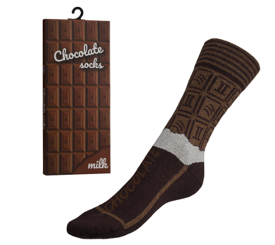 Ponožky Čokoláda v dárkovém balení 35-38 hnědá