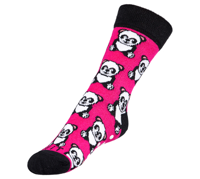 Ponožky dětské Panda 30-34 Růžová, bílá, černá