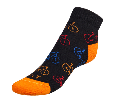 Ponožky nízké Kolo tm. 43-46 černá, oranžová