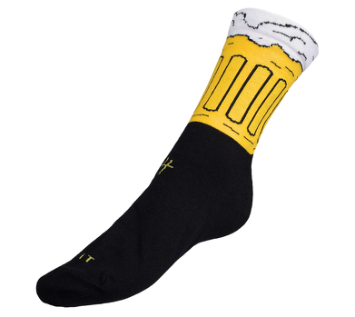 Fotografie Ponožky Pivo 3 47-50 černá, žlutá