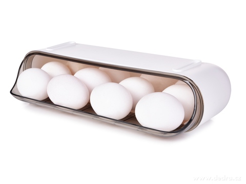 Stohovatelný box na vajíčka VEJCOPÁD, až na 12 ks vajec bílý
