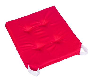 Sedák hladký Ulla 40x40 cm, hladký - vykrojené rohy uni červená
