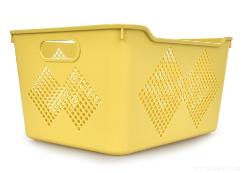 33,7 cm perforovaný úložný box, žlutý