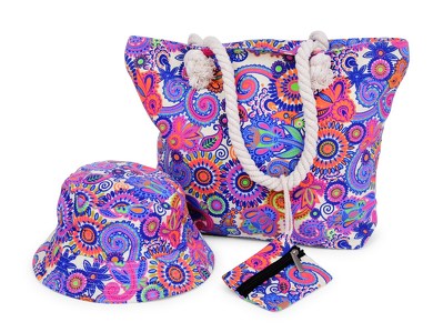 3v1 SET ROMANTIC kabelka, klobouk a pouzdro   color ornaments - zobrazit detaily
