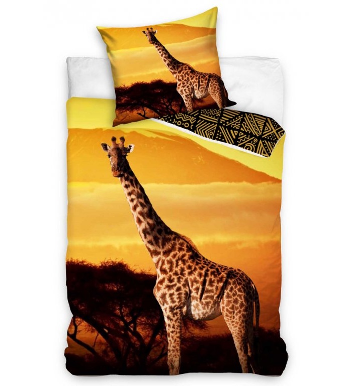 Bavlněné povlečení Žirafa Etno 140x200,70x90 cm - zobrazit detaily